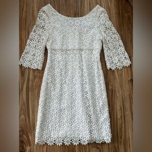 LILLY PULITZER Little White Floral Lace Dress. 8